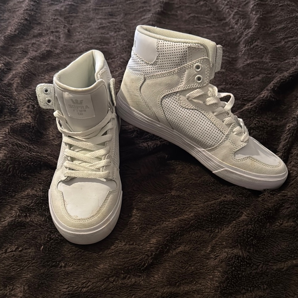 Supra White High-Top Sneakers